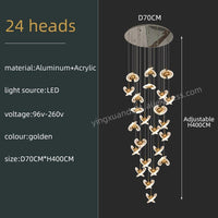 Thumbnail for Acrylic Design LED Modern Gold Chandelier - Casatrail.com