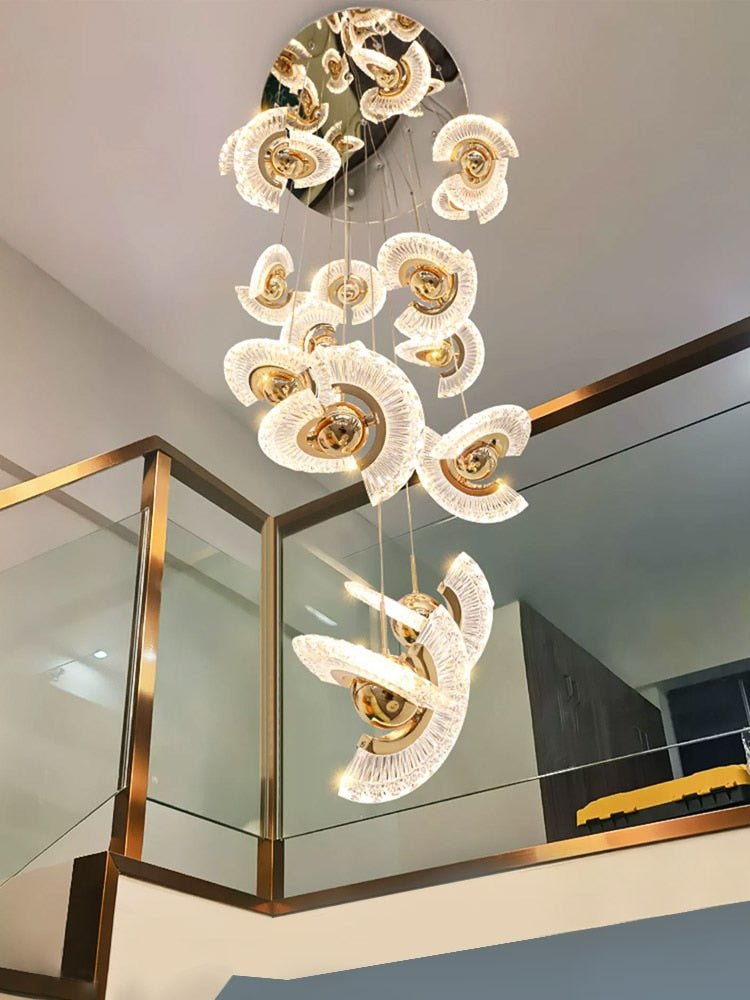 Acrylic Design LED Modern Gold Chandelier - Casatrail.com