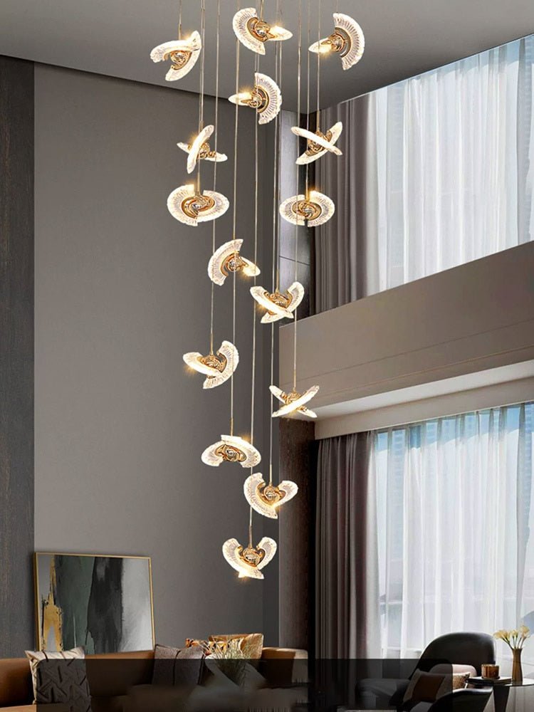 Acrylic Design LED Modern Gold Chandelier - Casatrail.com