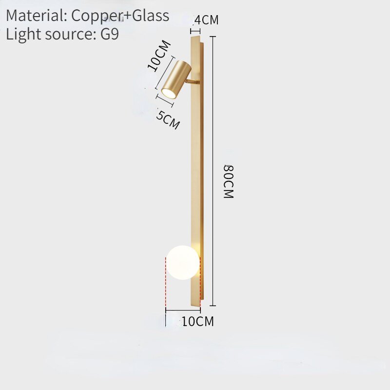 Adjustable Copper Wall Reading Lamp for Living Room - Casatrail.com