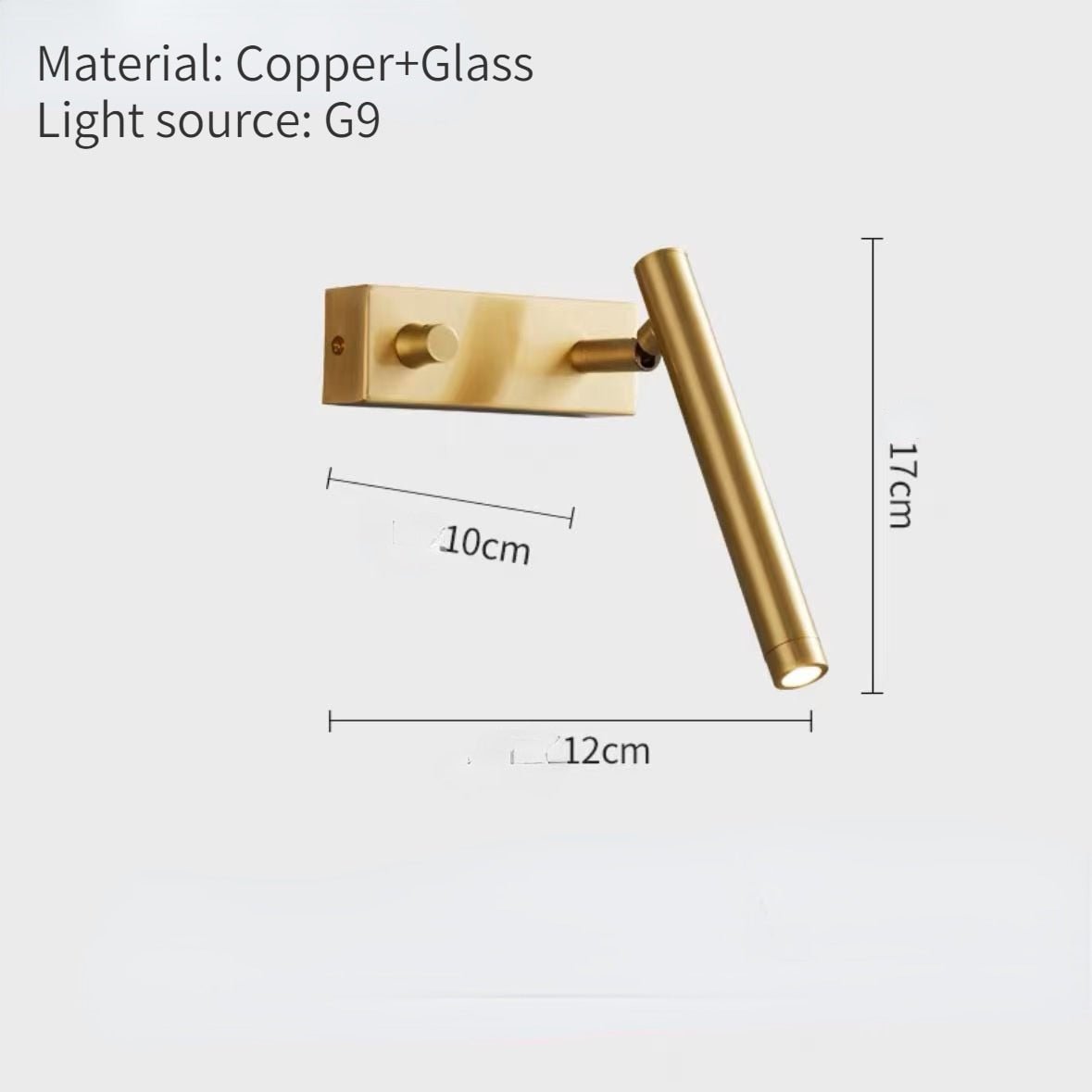 Adjustable Copper Wall Reading Lamp for Living Room - Casatrail.com