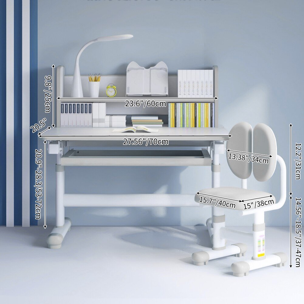 Adjustable Ergonomic Kids Desk and Chair Set - Casatrail.com