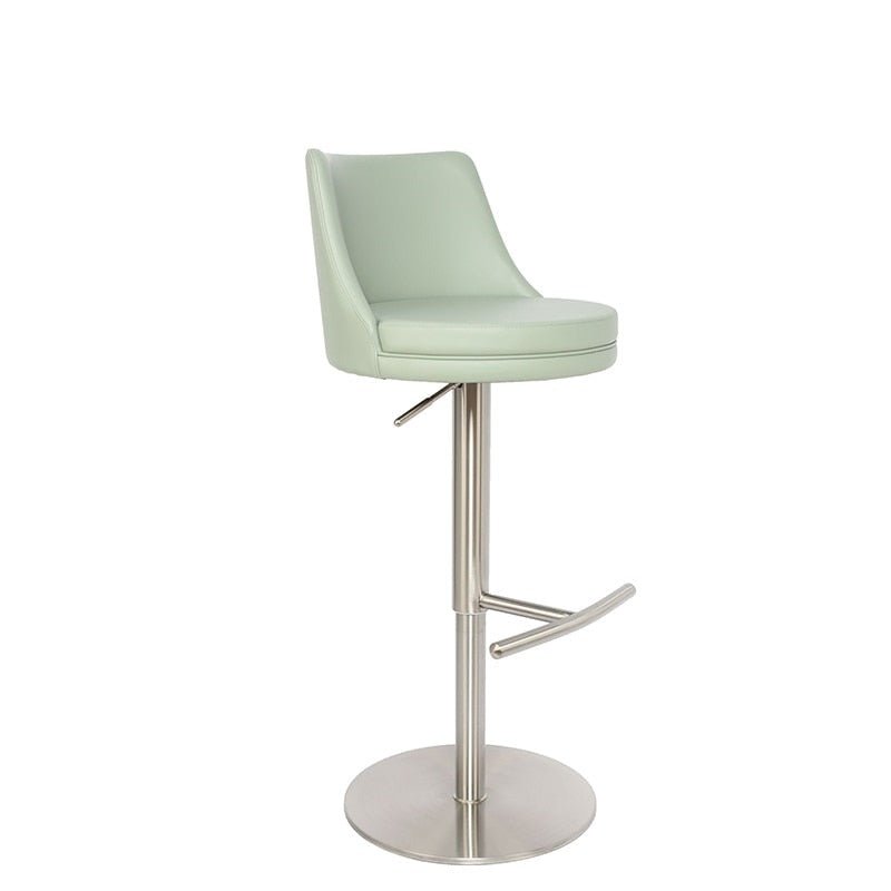 Adjustable Height Swivel Bar Stools with Gold Stainless Steel Legs - Casatrail.com