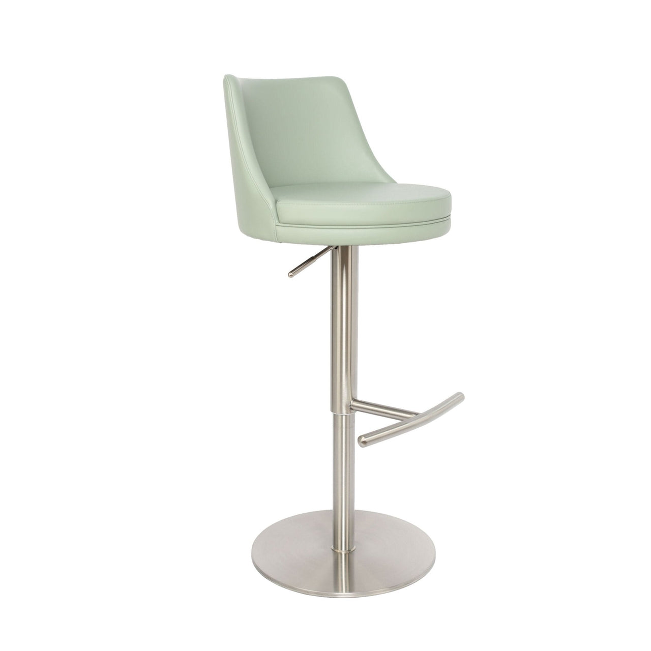 Adjustable Height Swivel Bar Stools with Gold Stainless Steel Legs - Casatrail.com