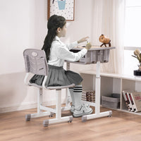 Thumbnail for Adjustable Kid Study Desk with Table and Chairs Set - Casatrail.com