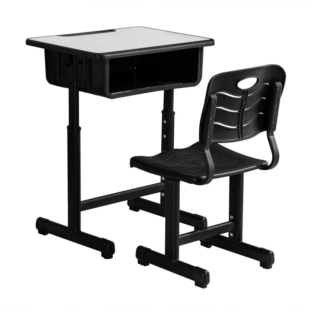 Adjustable Kid Study Desk with Table and Chairs Set - Casatrail.com