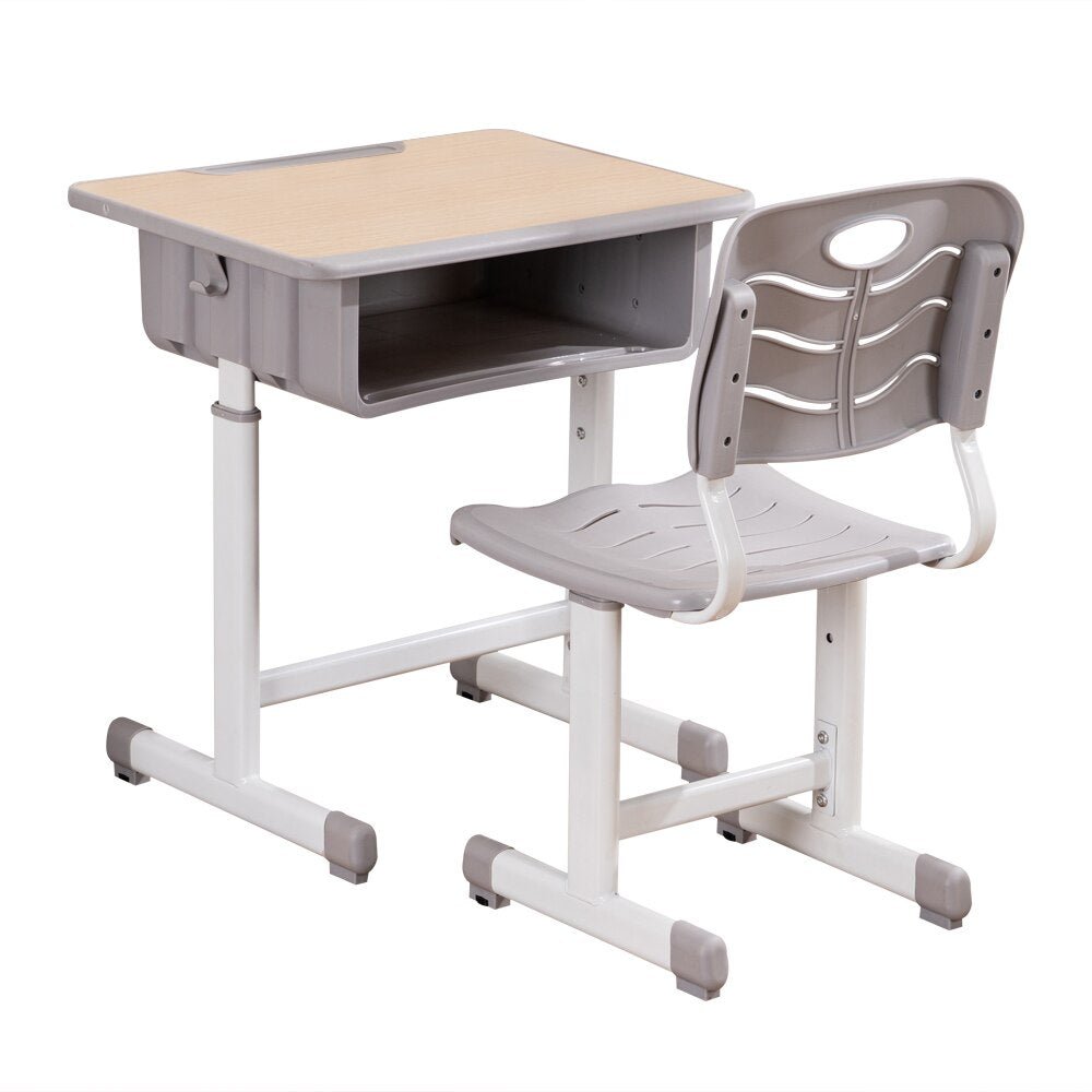 Adjustable Kid Study Desk with Table and Chairs Set - Casatrail.com