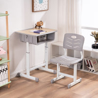 Thumbnail for Adjustable Kid Study Desk with Table and Chairs Set - Casatrail.com