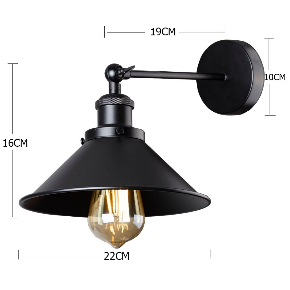 Adjustable Swing Arm Black Industrial Wall Lamp - Casatrail.com