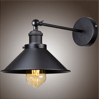 Thumbnail for Adjustable Swing Arm Black Industrial Wall Lamp - Casatrail.com