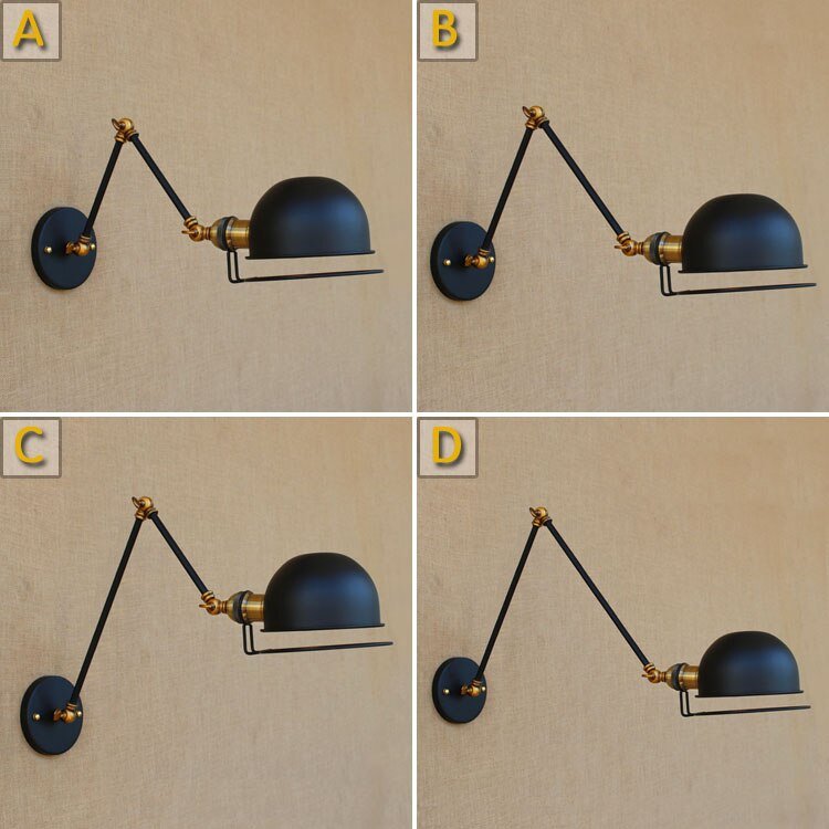 Adjustable Swing Long Arm Wall Lamp Vintage Industrial Style - Casatrail.com