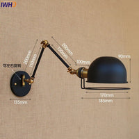 Thumbnail for Adjustable Swing Long Arm Wall Lamp Vintage Industrial Style - Casatrail.com