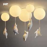 Thumbnail for Adorable Cartoon Bear Pendant Lights for Children's Room - Casatrail.com