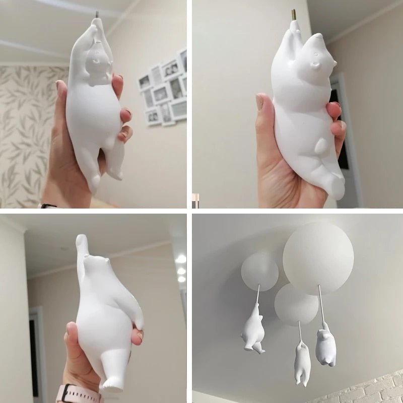 Adorable Cartoon Bear Pendant Lights for Children's Room - Casatrail.com