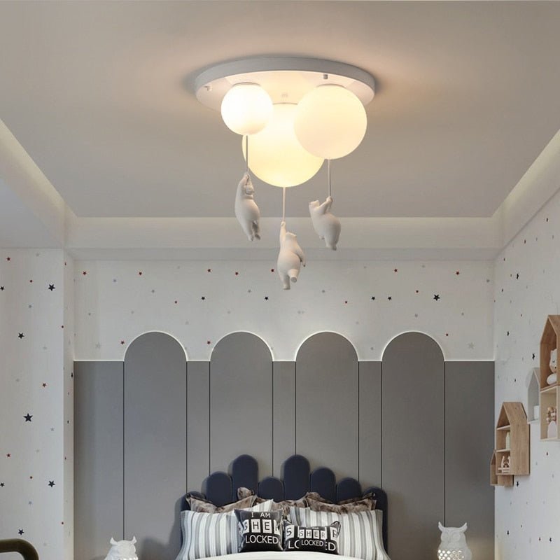 Adorable Cartoon Bear Pendant Lights for Children's Room - Casatrail.com