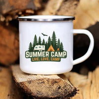 Thumbnail for Adventure Campfire Printed Camper Mugs Enamel Mug - Casatrail.com