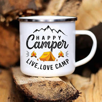 Thumbnail for Adventure Campfire Printed Camper Mugs Enamel Mug - Casatrail.com