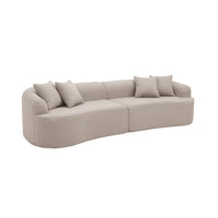 Thumbnail for Curved Modular Sectional Sofa in Lamb's Wool Fabric