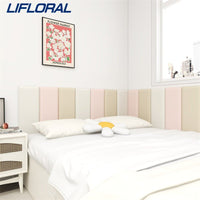 Thumbnail for Aesthetic Wood Wall Panels Bed Head with Soft Bag Headboard - Casatrail.com