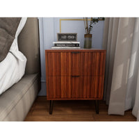 Thumbnail for Wooden Nightstand With 2 Drawers