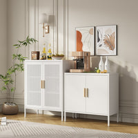 Thumbnail for Metal Storage Cabinet With 2 Doors And 2 Adjustable Shelves
