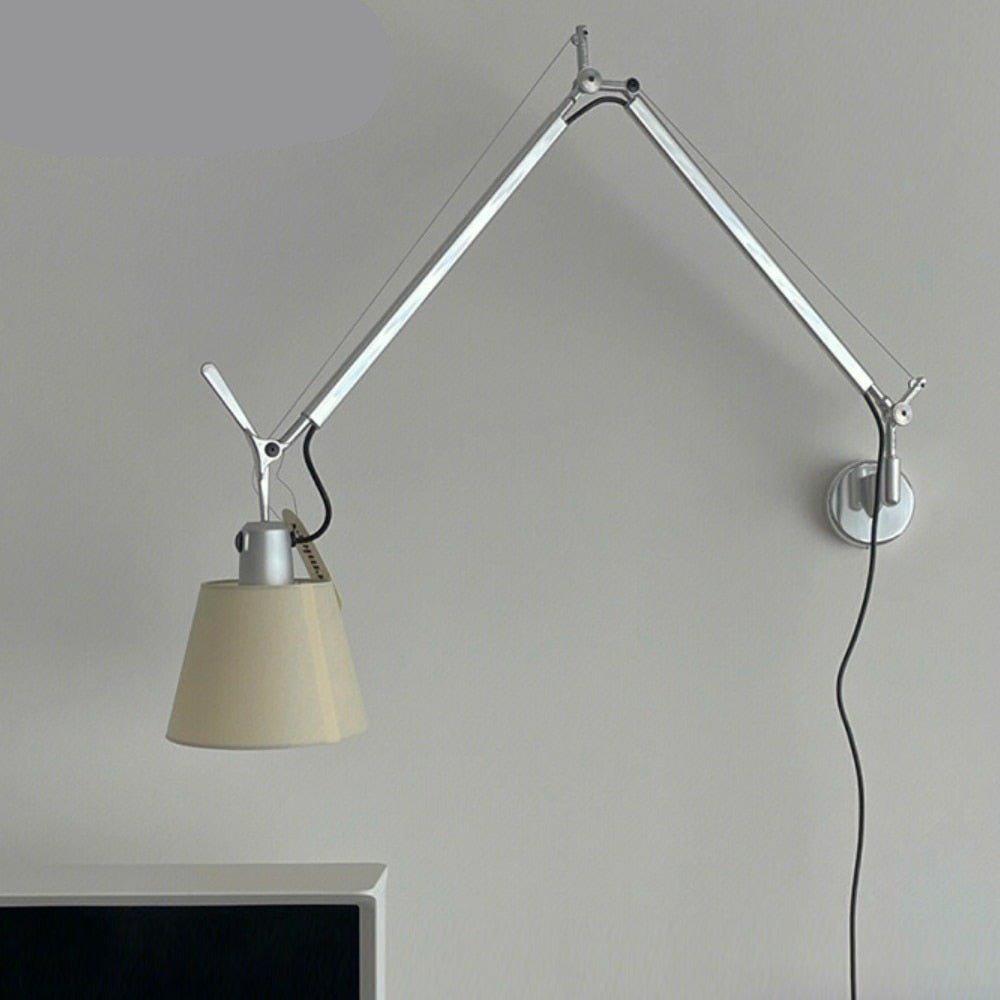 Aluminum Modern Adjustable Wall Lamp with Foldable Long Swing Arm for Bedside Study Reading - Casatrail.com
