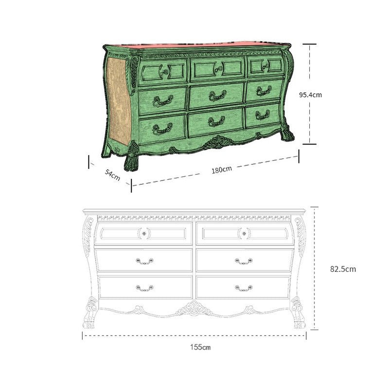 American Retro Solid Wood Chest of Drawers - Casatrail.com