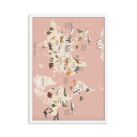 Thumbnail for Animal World Map Nursery Canvas Cute Cartoon Decor - Casatrail.com