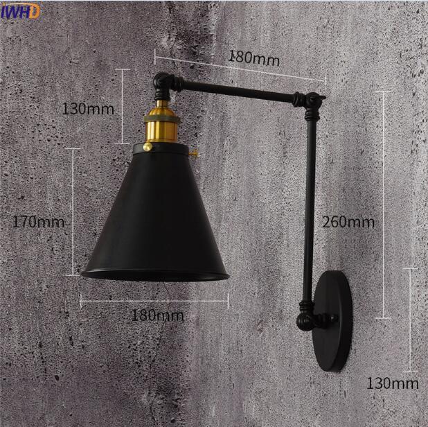 Antique Vintage LED Wall Lamp With Adjustable Swing Long Arm - Casatrail.com