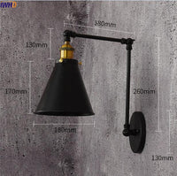 Thumbnail for Antique Vintage LED Wall Lamp With Adjustable Swing Long Arm - Casatrail.com