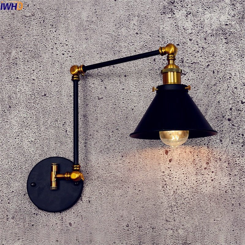 Antique Vintage LED Wall Lamp With Adjustable Swing Long Arm - Casatrail.com