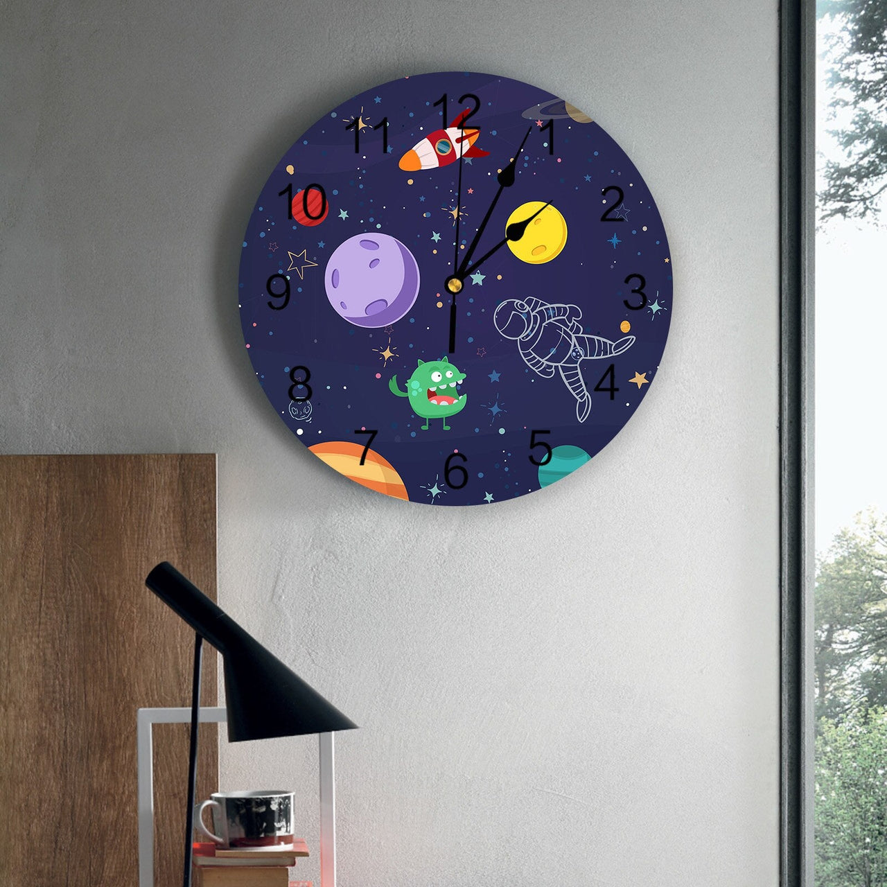 Astronaut Wall Clock - Large Round Silent Clock - Casatrail.com