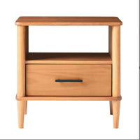 Thumbnail for Transitional Solid Wood Spindle Nightstand Caramel