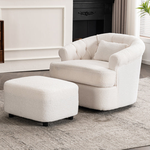 Swivel Chair With Ottoman