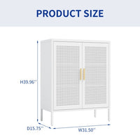 Thumbnail for Metal Storage Cabinet With 2 Doors And 2 Adjustable Shelves