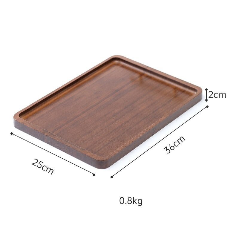 Bamboo Tray with Metal Handle - Casatrail.com