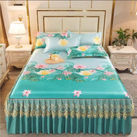 Thumbnail for Bed Skirt Style Bedspread Lace Set - Casatrail.com