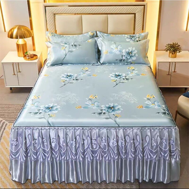 Bed Skirt Style Bedspread Lace Set - Casatrail.com