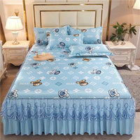 Thumbnail for Bed Skirt Style Bedspread Lace Set - Casatrail.com