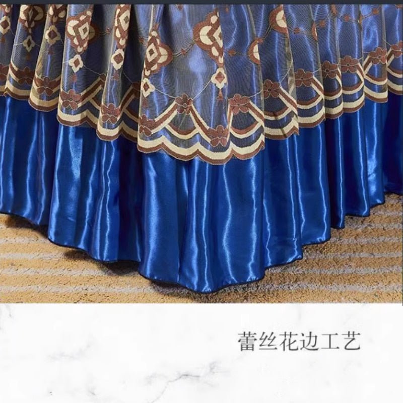 Bed Skirt Style Bedspread Lace Set - Casatrail.com