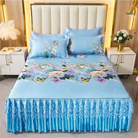 Thumbnail for Bed Skirt Style Bedspread Lace Set - Casatrail.com