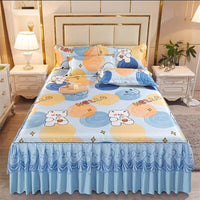 Thumbnail for Bed Skirt Style Bedspread Lace Set - Casatrail.com