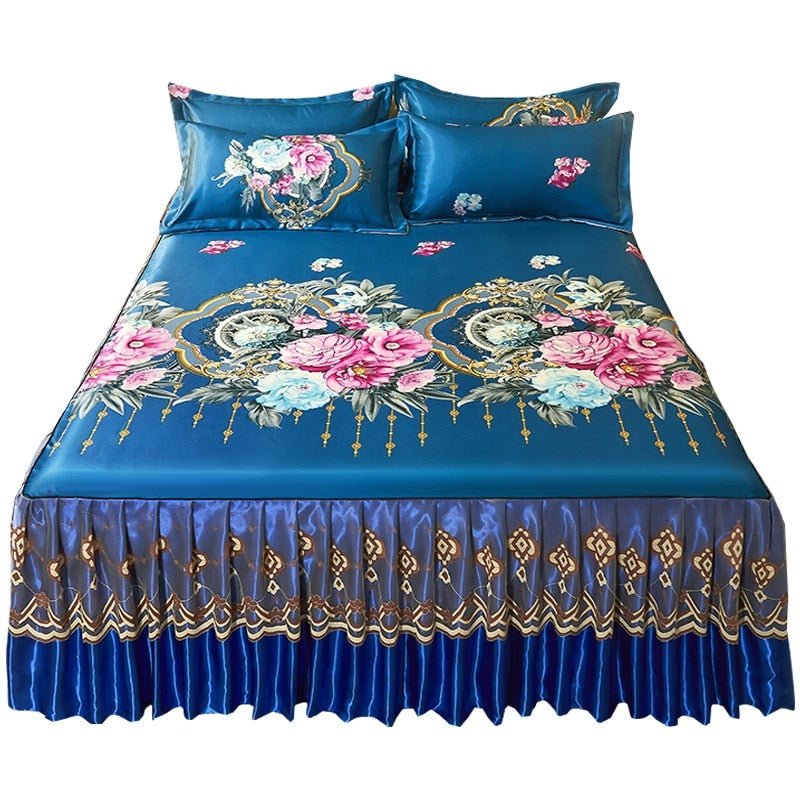 Bed Skirt Style Bedspread Lace Set - Casatrail.com