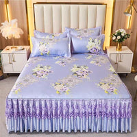 Thumbnail for Bed Skirt Style Bedspread Lace Set - Casatrail.com