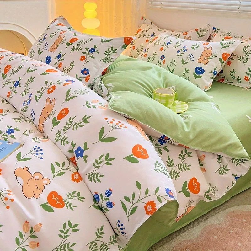 Bedding Set - Duvet Cover, Flat Sheet, Quilt Cover With Pillowcase - Casatrail.com