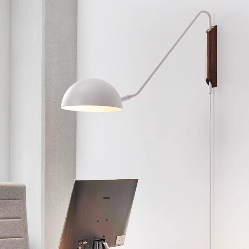 Bedroom Bedside Wall Lamps Plug - In With Swing Long Arms - Casatrail.com