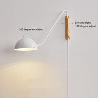 Thumbnail for Bedroom Bedside Wall Lamps Plug - In With Swing Long Arms - Casatrail.com