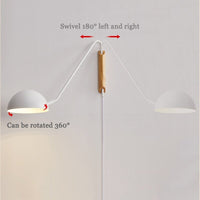 Thumbnail for Bedside Wall Lamp With Rotating Swing Arm Hanging Light - Casatrail.com