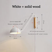 Thumbnail for Bedside Wall Lamp With Rotating Swing Arm Hanging Light - Casatrail.com