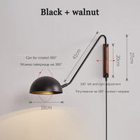 Thumbnail for Bedside Wall Lamp With Rotating Swing Arm Hanging Light - Casatrail.com